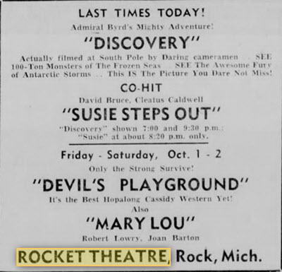 Rocket Theater - Sept 30 1948 Getting A Little Risque (newer photo)